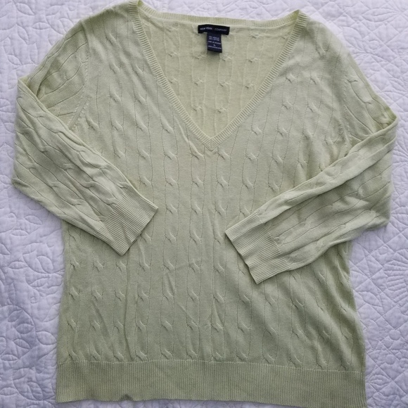 NY&Co Light Green V-Neck Sweater-large - Picture 2 of 8